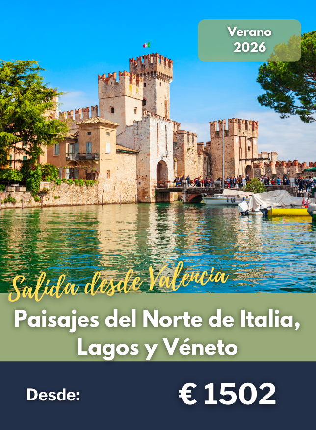 Paisajes del Norte de Italia, Lagos y Véneto desde Valencia